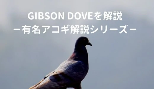 Gibson Dove（ギブソン ダヴ）とはどんなギターなのか？－有名アコギ解説シリーズー