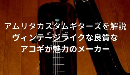 アムリタカスタムギターズのアコギを解説。質の高い木材を使った高品質製品がウリのギターメーカー