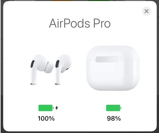 AirPods proの充電状態