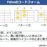 Fdimのギターコードフォーム 3種類