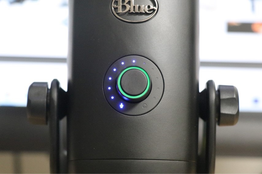 Blue Yeti Xのスマートノブ マイク入力音量調整