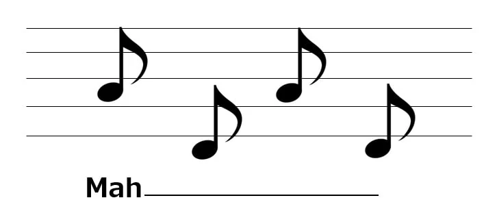 チェストボイスの練習譜例