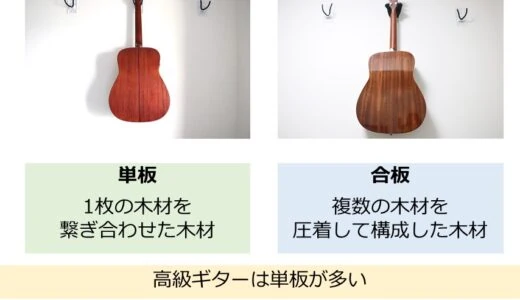 アコギの単板と合板の違いとは。ギターの音への影響を解説