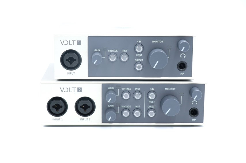 Universal Audio Volt1とVolt 2の前面