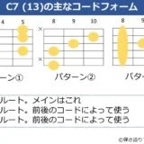 C7（13）のギターコードフォーム 3種類