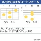 D7（#9）のギターコードフォーム 2種類