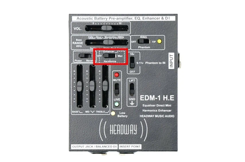 HEADWAY EDM-1 H.E エンハンサーのスイッチ